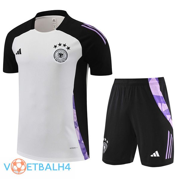 Duitsland kit Training T Shirt + korte broek wit 2024/2025