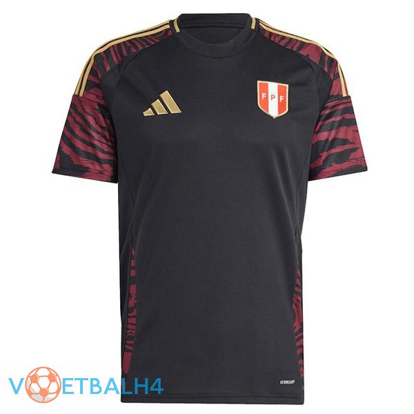 Peru uit voetbal jersey zwart 2024/2025