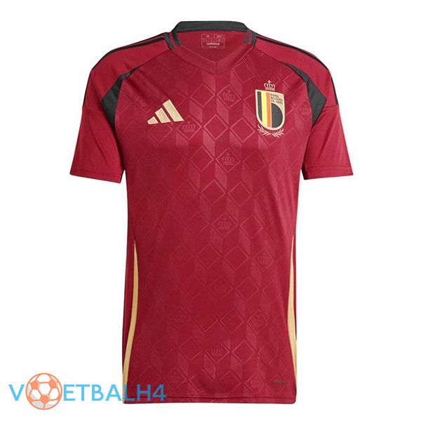 België thuis voetbal jersey rood 2024/2025