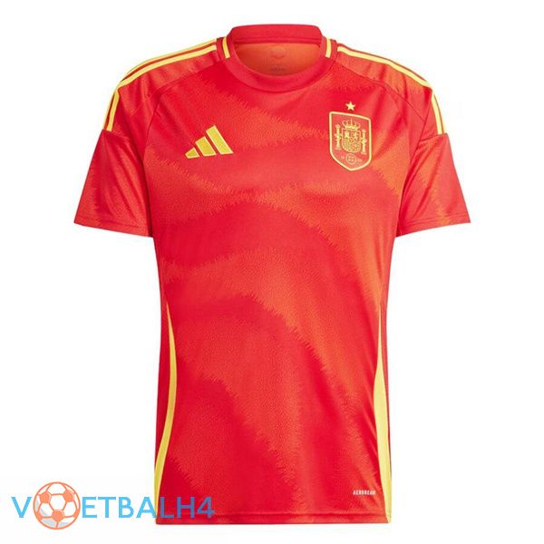 Spanje thuis voetbal jersey rood 2024/2025