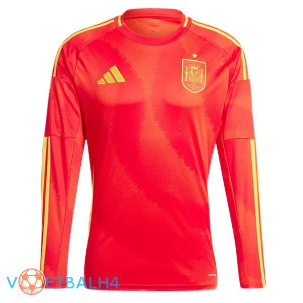 Spanje thuis voetbal jersey lange mouwrood 2024/2025