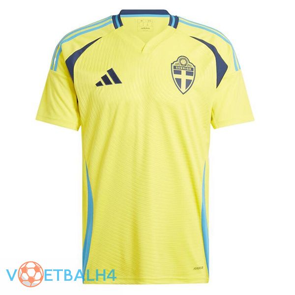 Zweden thuis voetbal jersey geel 2024/2025