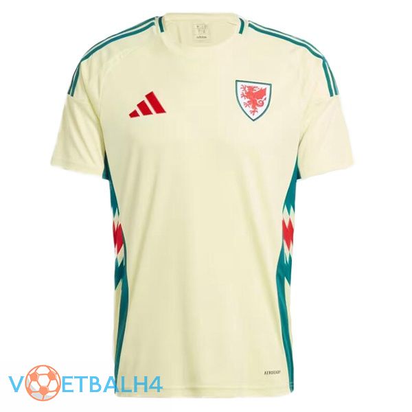 Wales uit voetbal jersey geel 2024/2025