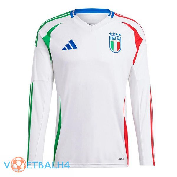 Italië uit voetbal jersey lange mouwwit 2024/2025