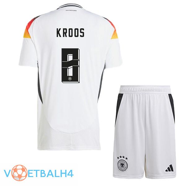 Duitsland (KROOS 8) kinderen thuis voetbal jersey wit 2024/2025