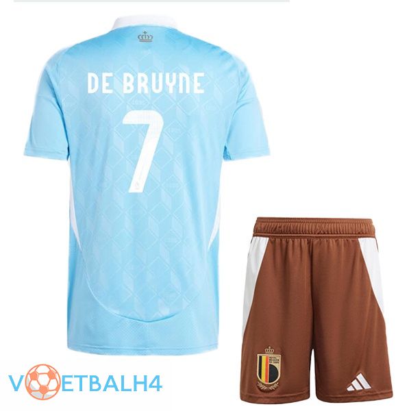 België (DE BRUYNE 7) kinderen uit voetbal jersey blauw 2024/2025