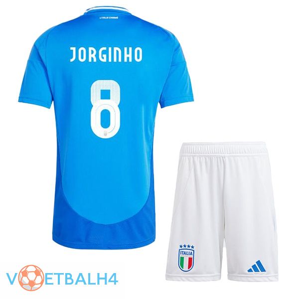 Italië (JORGINHO 8) kinderen thuis voetbal jersey blauw 2024/2025