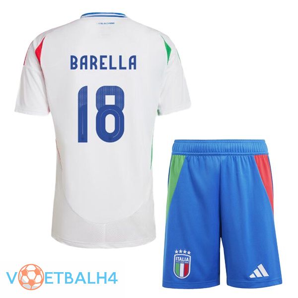 Italië (BARELLA 18) kinderen uit voetbal jersey wit 2024/2025