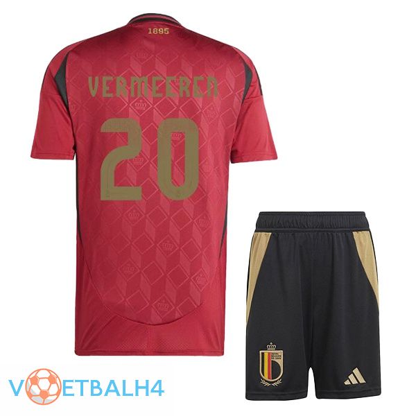 België (VERMEEREN 20) kinderen thuis voetbal jersey rood 2024/2025