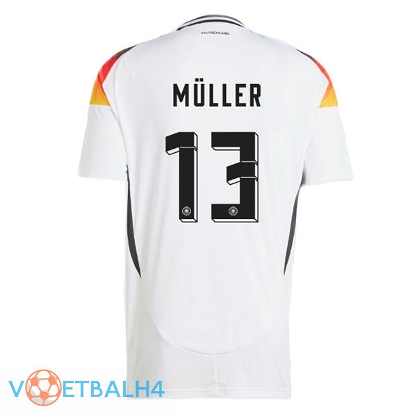 Duitsland (MÜLLER 13) thuis voetbal jersey wit 2024/2025