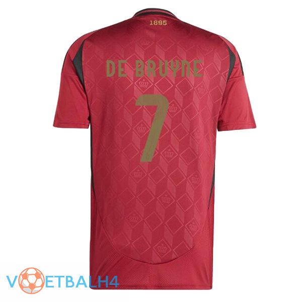 België (DE BRUYNE 7) thuis voetbal jersey rood 2024/2025