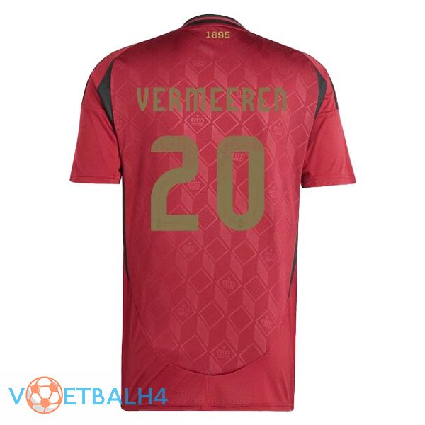 België (VERMEEREN 20) thuis voetbal jersey rood 2024/2025