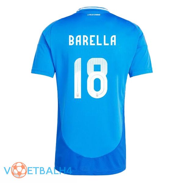 Italië (BARELLA 18) thuis voetbal jersey blauw 2024/2025