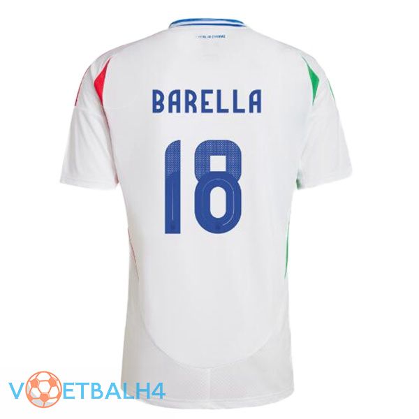 Italië (BARELLA 18) uit voetbal jersey wit 2024/2025