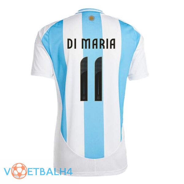 Argentinië (DI MARIA 11) thuis voetbal jersey blauw wit 2024/2025