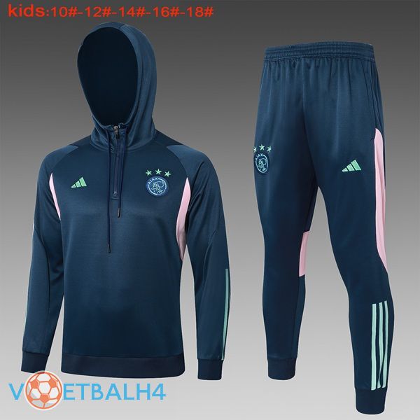 AFC Ajax trainingspak Hoodie kinderen blauw koninklijk 2024/2025