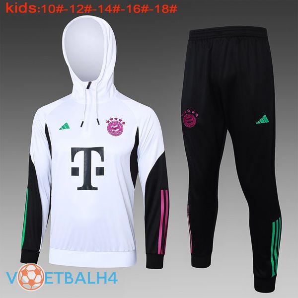 Bayern Munich trainingspak Hoodie kinderen wit 2024/2025