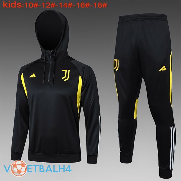 Juventus trainingspak Hoodie kinderen zwart 2024/2025