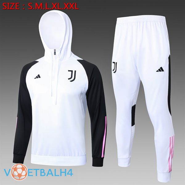 Juventus trainingspak Hoodie kinderen wit 2024/2025