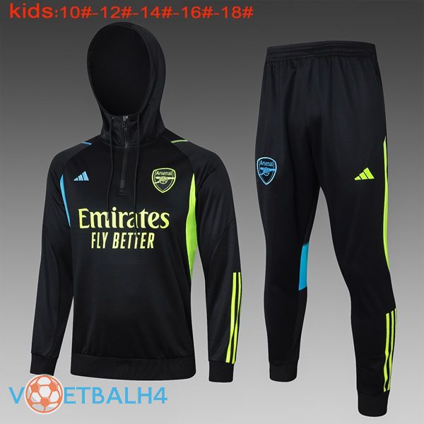 Arsenal trainingspak Hoodie kinderen zwart 2024/2025