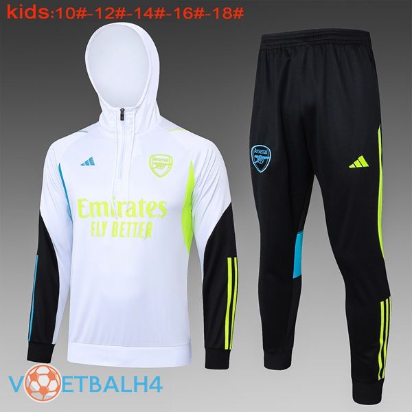 Arsenal trainingspak Hoodie kinderen wit 2024/2025