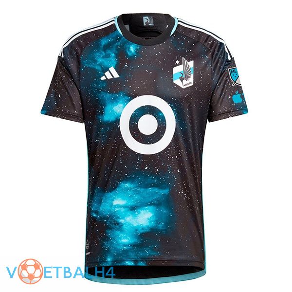 Minnesota United voetbal jersey thuis zwart blauw 2024/2025