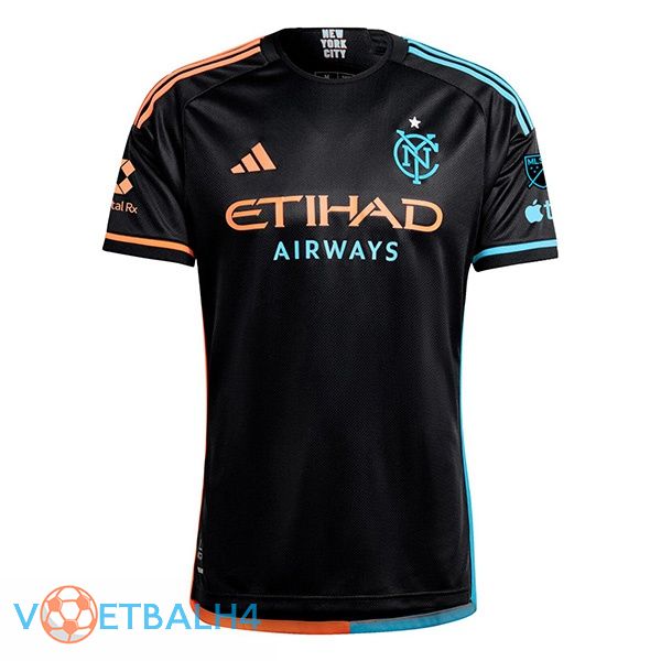 nieuw York City voetbal jersey uit zwart 2024/2025