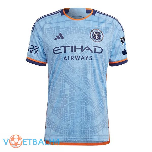 nieuw York City voetbal jersey thuis blauw 2024/2025