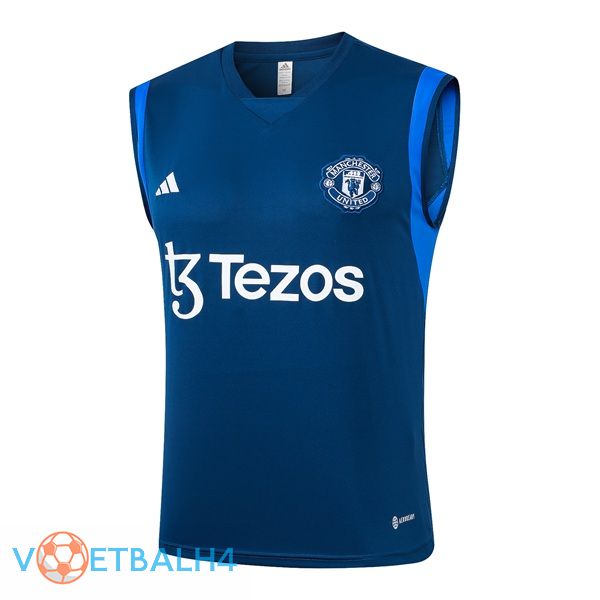 Manchester United voetbal Vest + korte broek blauw koninklijk 2024/2025