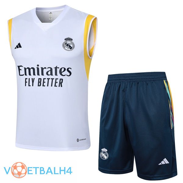 Real Madrid voetbal vest + korte broek wit 2024/2025