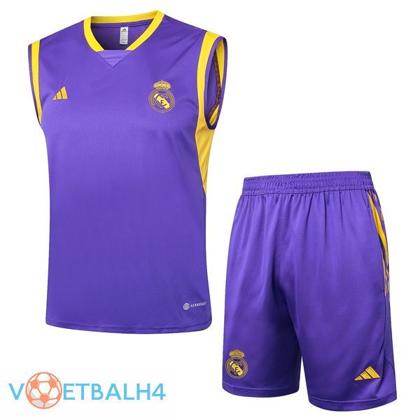 Real Madrid voetbal Vest + korte broek paars 2024/2025