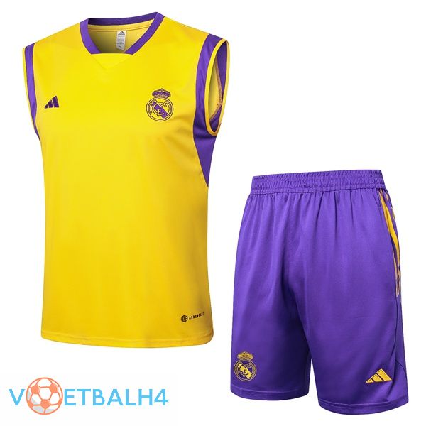 Real Madrid voetbal Vest + korte broek geel 2024/2025