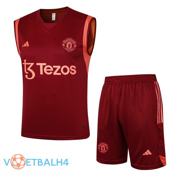 Manchester United voetbal vest + korte broek rood 2024/2025