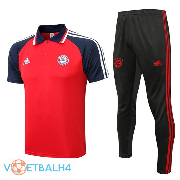 Bayern Munich Polo Shirt + broek rood 2021-2022