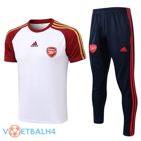 Arsenal Training T-Shirts + broek rood wit 2021-2022