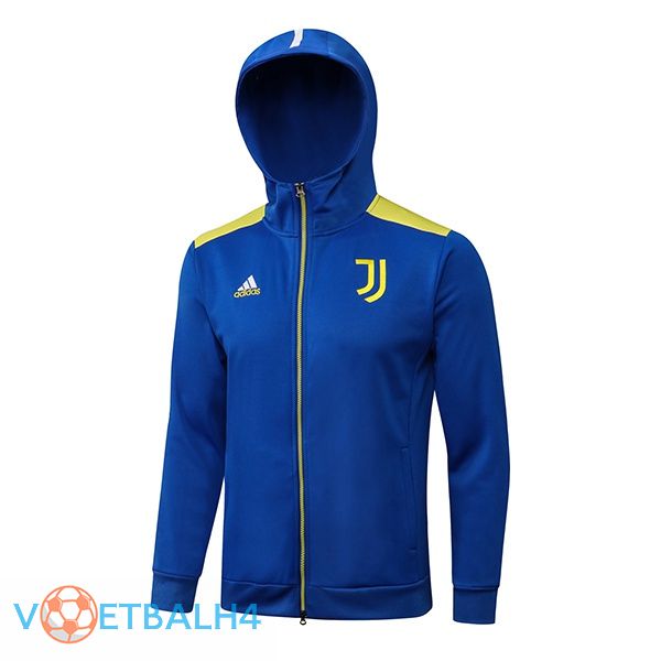 Juventus trainingsjack Hoodie blauw 2021-2022