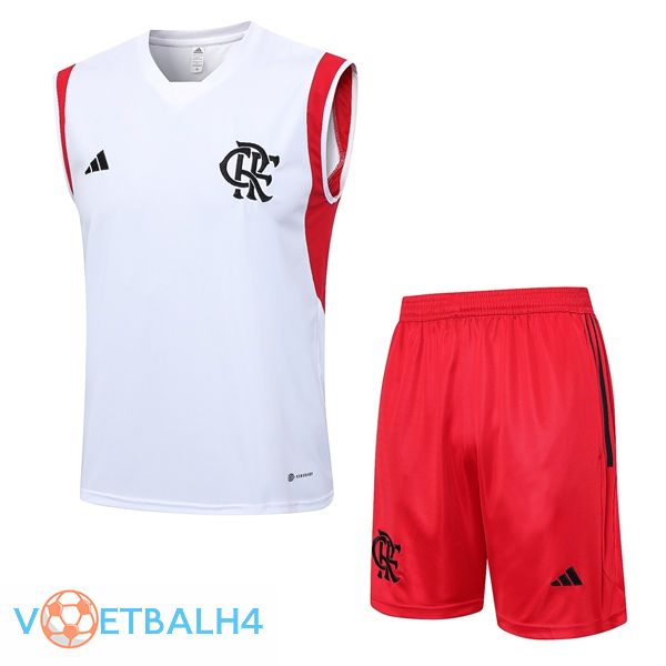 Flamengo voetbal Vest + korte broek wit 2023/2024