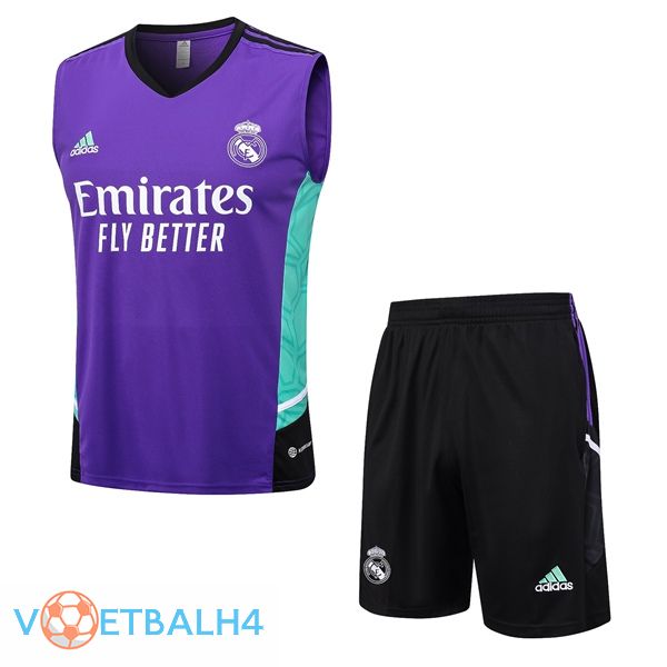 Real Madrid voetbal Vest + korte broek paars 2023/2024