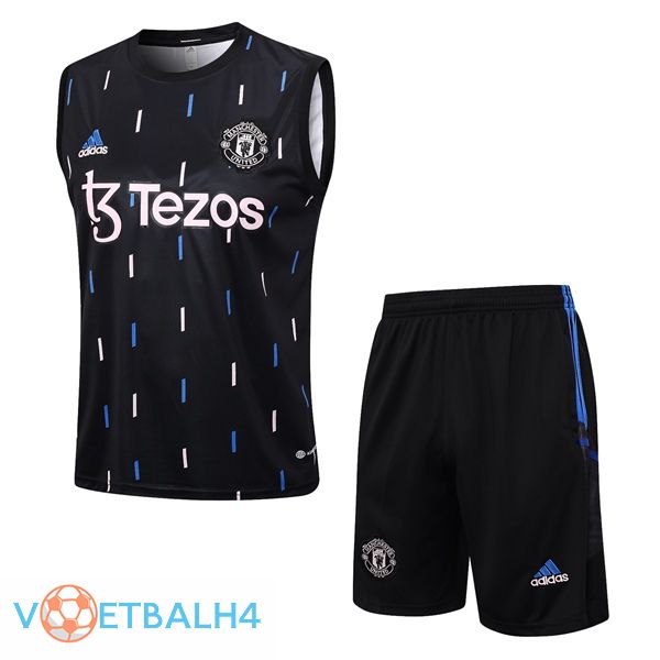 Manchester United voetbal Vest + korte broek zwart 2023/2024