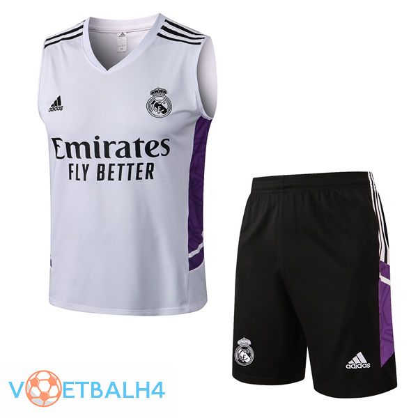 Real Madrid voetbal Vest + korte broek wit 2022/2023