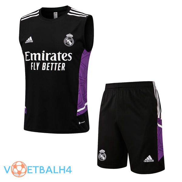 Real Madrid voetbal Vest + korte broek zwart 2022-2023