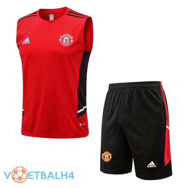 Manchester United voetbal Vest + korte broek rood 2022-2023