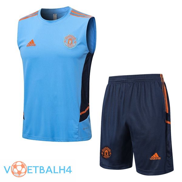 Manchester United voetbal Vest + korte broek blauw 2022/2023