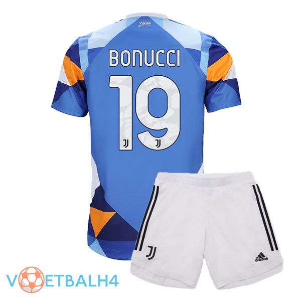 Juventus (BONUCCI 19) jersey kinderen vierde blauw 2021/2022