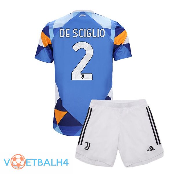 Juventus (DE SCIGLIO 2) jersey kinderen vierde blauw 2021/2022