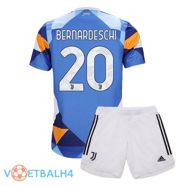 Juventus (BERNARDESCHI 20) jersey kinderen vierde blauw 2021/2022