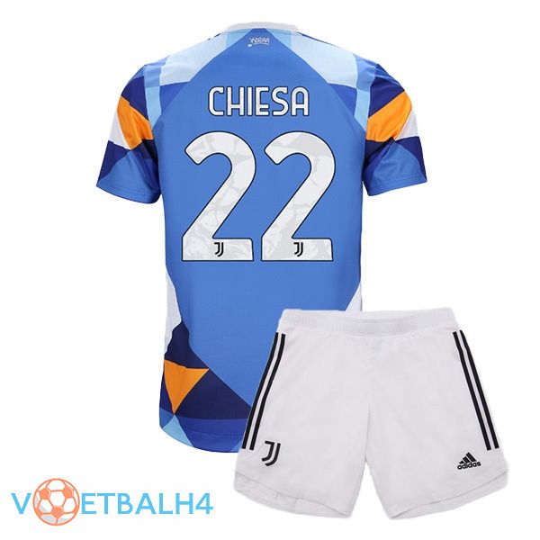 Juventus (CHIESA 22) jersey kinderen vierde blauw 2021/2022