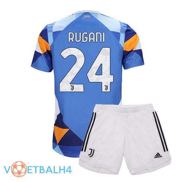 Juventus (RUGANI 24) jersey kinderen vierde blauw 2021/2022