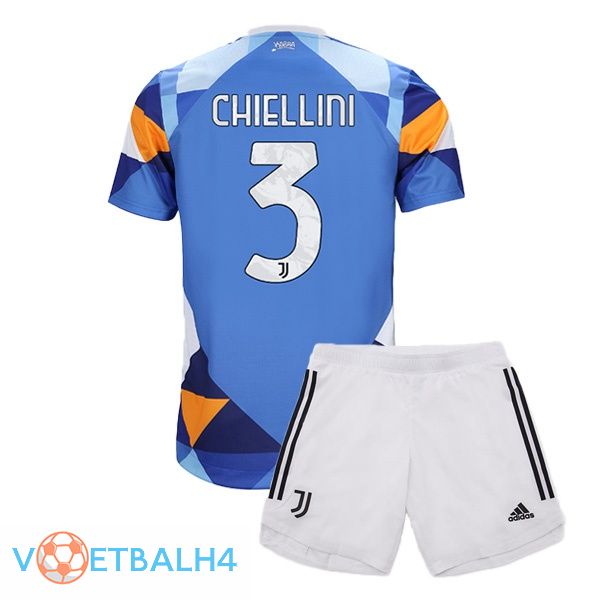 Juventus (CHIELLINI 3) jersey kinderen vierde blauw 2021/2022