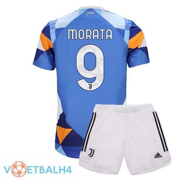 Juventus (MORATA 9) jersey kinderen vierde blauw 2021/2022